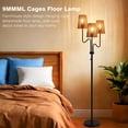 thumbnail image 2 of 9MMML Farmhouse Boho Dimmable Floor Lamp with Rattan Shade, 68'' Tall Floor Standing Lamp, 3-Light Floor Lamp for Living Room, Bedroom, Office, Corner, 3 x E26 LED Bulb Included, 2 of 5