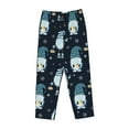 thumbnail image 6 of Uemuo Gnome and Snowflakes Pattern Women's Wide Leg Palazzo Lounge Pants with Pockets Light Weight Loose Comfy Casual Pajama Pants-, 6 of 9