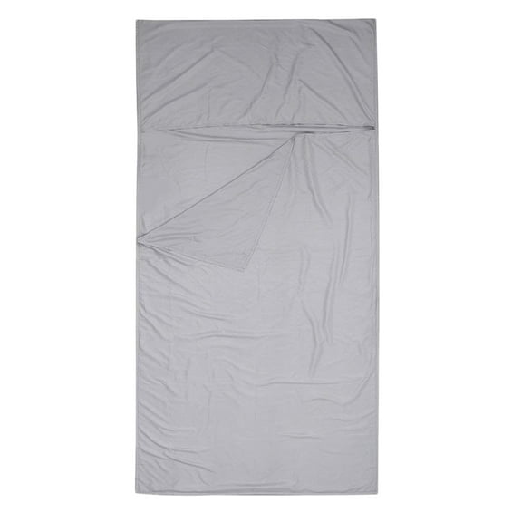 FELTECHELECTR Camping Travel Sleeping Bag Liner 1Set Polyester Fiber Gray 29.5x82.7in for Adults Lightweight and Compact