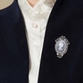 thumbnail image 4 of Osdhezcn Elegant Vintage Cameo Brooch Pin Set With Antiqued Gold Finish Sparkly Alloy Cameo Lapel Pin For Women Jewelry, 4 of 12