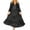 Black, variant on Women Full-length Long Dress Women's Spring Autumn Sequin A-line Dress V Neck Long Sleeves Mid-calf Length Patchwork Maxi Dress for Prom Dating Long