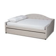 thumbnail image 2 of Baxton Studio Becker Transitional Upholstered with Trundle Daybed, Queen, Beige/Black, 2 of 12