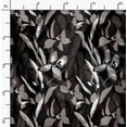 thumbnail image 2 of Soimoi Florals Printed, Polyester Fleece, Fabric by The Yard Sewing DIY Stretch Fabric 56 Inches Wide, WarmFabric for Hats, Coats, Gloves, Blankets, Black & Maroon, 2 of 6
