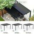 thumbnail image 3 of Chery Industrial Outdoor Pergola Aluminum Louvers & Aluminum Frame 10x13FT,Black, 3 of 14