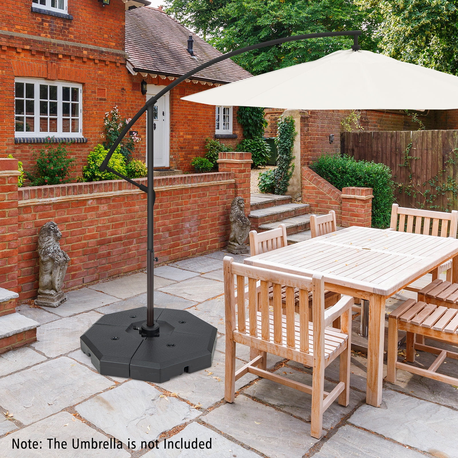 Topbuy Octagonal Weight Base Cantilever Offset Umbrella Weights Base PlateSet