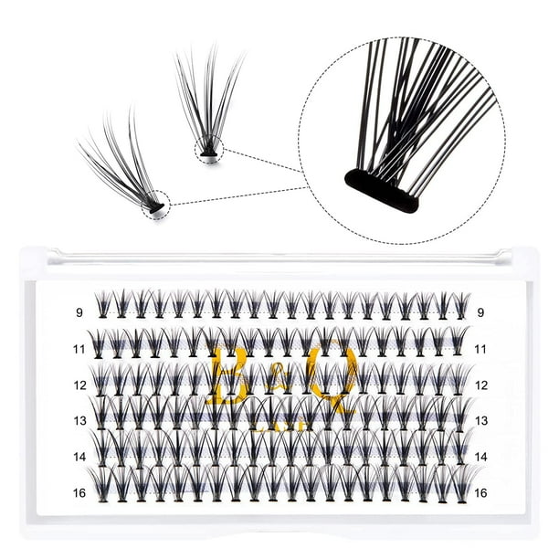 B&Qaugen Easy Fan Volume Lashes C-0.03-17 B&Qaugen Easy Fan Lashes 0.03 Extensiones de pestañas C Curl Mega Lash Extension Negro mate B&Q Easy Volume Fan Lashes 9 a 25 mm (C-0.03,17 mm)