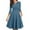 Blue, variant on Elegant Women's 3/4 Sleeve A-Line Midi Dress with Keyhole Neckline Perfect for Casual or Formal Occasions