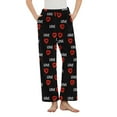 thumbnail image 2 of DDAPJ pyju Womens Graphic Pajama Pants Soft Cozy Plush Sleep Bottoms Flannel Fleece Lounge Sweatpants with Pockets Black S, 2 of 5