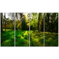thumbnail image 2 of Green Forest Sunset Panorama - Landscape Artwork Canvas, 2 of 3