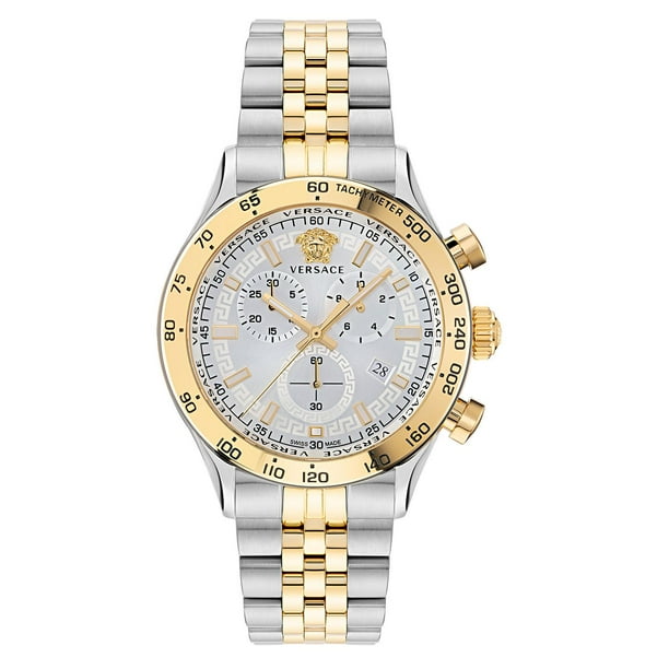 Versace Men's Hellenyium Chronograph Two-Tone Bracelet Watch Versace Men's Hellenyium Chronograph Two-Tone Bracelet Watch