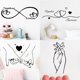 thumbnail image 2 of Valentines Day Wall Sticker Adhesive Black Holding Hand Heart PVC Decal Home Decors Creative Wall Art Murals Accessory Multicolor, 2 of 4