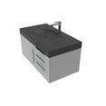 thumbnail image 2 of Thames 36" Single Bathroom Gray Vanity Set - Black Top In Chrome, 2 of 9