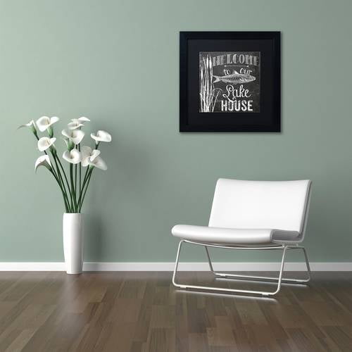 Trademark Fine Art "Lake House I" Canvas Art by Color Bakery Black Matte, Black Frame