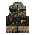 thumbnail image 4 of Uorisanigo Kids Fleece Vest Jacket Warm Sleeveless Zip Front Mountain Bear Aztec Jacket with Pockets Fall Winter Warm Outwear Age 2-12, Casual Lightweight Girls Boys Vest Jackets, 4 of 7