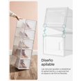 thumbnail image 4 of Cajas de Zapatos Plástico, Juego de 12 Organizadores de Almacenamiento, Caja Zapatero Plástico Plegable y Apilable para Zapatillas hasta talla 46, Transparente y Blanco, 4 of 7