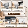 thumbnail image 6 of GYTF Shower Squeegee for Shower Doors, Squeegee for Glass Doors, Bathroom, Window and Car Windshield, Includes Suction Hook & Adhesive Hook - Stainless Steel, 10 Inches, 6 of 8
