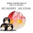 thumbnail image 4 of Wool Dryer Balls XL Organic Laundry Fabric Softener 6-Pack Character: Penguin, 4 of 10