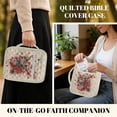 thumbnail image 4 of Xoenoiee Deer Raven Maple Leaves Pattern Quilted Bible Cover Case for Women Men, Large Capacity Bible Bags, Multi Pocket Book Carrying Case Bible Protective Christian Gifts with Handle, 4 of 7
