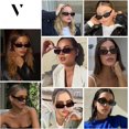 thumbnail image 2 of Retro Rectangle  Sunglasses for Women Trendy Small 90s Style  Narrow Rectangular Frame VL9848, 2 of 6