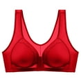 thumbnail image 3 of Womens Sports Bras Front Buckle Style Without Steel Ring Large Chest Small Underwear Bra Bra Red 46, 3 of 3