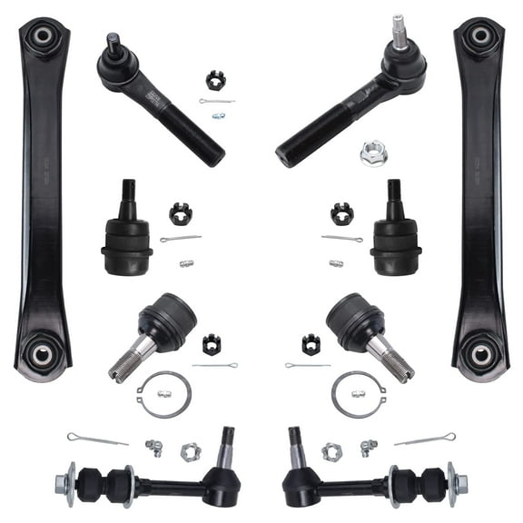 Detroit Axle - 4WD Front End Kit for 2000-2001 Dodge Ram 1500, 2 Upper Control Arms 2 Outer Tie Rods 2 Sway Bars 4 Lower Upper Ball Joints Replacement