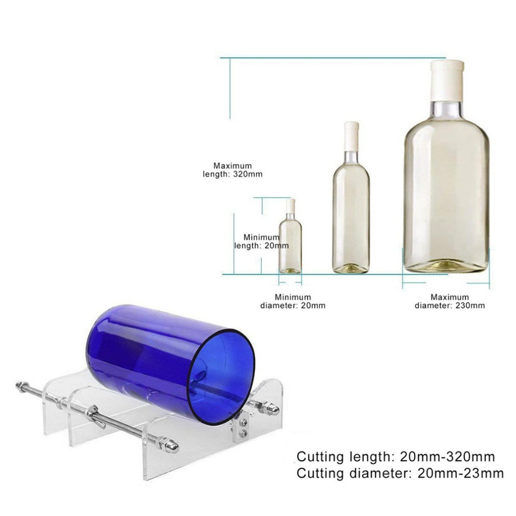 XKHAZA Bottle Cutter & Glass Cutter DIY Machine for Cutting Wine, Beer, Liquor, Whiskey, Alcohol, Champagne, Water Bottles to Craft Glasses Accessories Tool