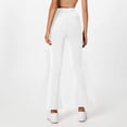 thumbnail image 4 of Prdecexlu Flare Yoga Pants Women Petite High Waist Leggings Stretch Bootcut Workout Pants Full Length Trousers Athletic Gym Running Leggings White L, 4 of 5