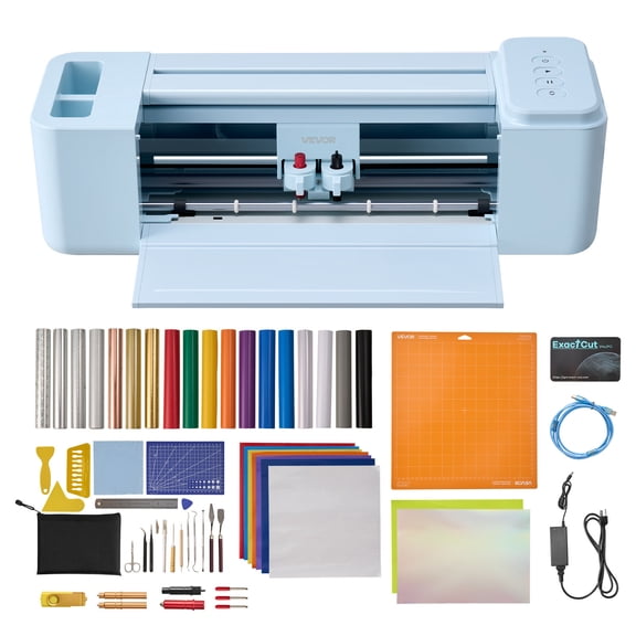 VEVOR Vinyl Cutting Machine, 12 in, Button-Controlled Vinyl Cutter with Materials and Tool Kit, 5000  Built-in Design Resources, Compatible with Mac, Windows, Android and iOS, for Customized Cards