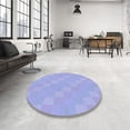 thumbnail image 4 of Ahgly Tapis Rond Lavable en Machine Intérieur Transitionnel Bleu Ardoise Clair, 8 Pieds Rond, 4 of 7
