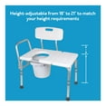 thumbnail image 4 of Carex Bathtub Transfer Bench with Opening and Bucket, Height Adjustable, 300 lb Weight Capacity, 4 of 8