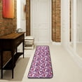 thumbnail image 3 of Dreamtimes Christmas Santa Girl Hallway Runner Rug 2'x6' Kitchen Rug with Rubber Backing Snowflake Purple Cute Non Slip Entryway Rug Runner Washable Soft Area Rug for Hallway Bedroom Kitchen Decor, 3 of 6