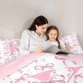 thumbnail image 4 of Manfei Kawaii Bow Personalized Initial K Queen Comforter Set 3pcs for Girls,Vintage Polka Dots Bowknot Bedding Comforter Set for Kids Teens,Pink Reversible,Microfiber Bedroom Decor, 4 of 6