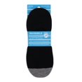 thumbnail image 2 of On the Go Men's Invisible Socks (6 Pair Pack, Black with Grey Toe), 2 of 2