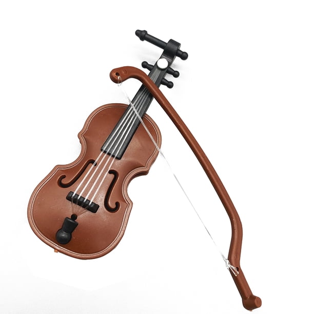 Mini violín en miniatura hecho a mano 1/12 Muebles de violín de madera para casa de muñecas