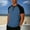 Blue, variant on Men's Casual Short Sleeve Flannel Shirt with Open Front Collar and Soft Towel Fabric