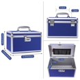 thumbnail image 4 of HEWEI WORKS Lockable Medication Box with Portable Storage Case, 12.2''x 7.2''x 7.6'', Childproof Medicine Organizer with Combination Lock, Locking Box for Money, Documents & Meds (Blue/Medium), 4 of 4