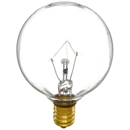 40G16CL3 40W G16 Globe 130V Candelabra Light Bulb, Clear, G40 48 Volt 3000 120V Ct 100W diameter Light Pack 12 Incandescent Hour Lightbulb G165 G16 1 2 125V Bulb.., By Bulbrite
