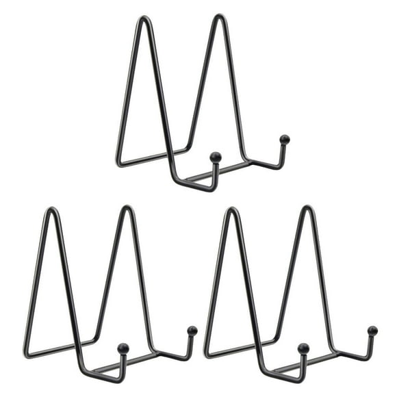 MasteelfCA 3Pcs Iron Display Stands Artwork Picture Display Stands Dinner Plate Holders