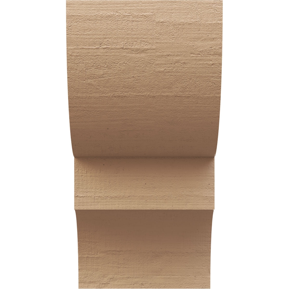 10"W x 10"D x 20"H Wide Ridgewood Rough Cedar Woodgrain TimberThane Corbel, Primed Tan