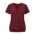 thumbnail image 3 of MAIHAN T Shirt Women Half Sleeve Summer Tees Casual Basic Tee Shirts Summer Baggy Tops Cute Trendy Tunic Blouses, 3 of 3