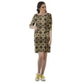 thumbnail image 3 of Moomaya Short Length Dresses Women Printed 3/4 Sleeve Casual Mini Tunic Dress, 3 of 6