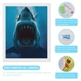 thumbnail image 3 of Diamond Art Kits for Adults, Open-Mouthed SharkDiamond Painting Kits for Beginners, Frameless Round 5D Full Drill Diamonds Art Gem Art Crafts Home Decor Gifts, 3 of 8