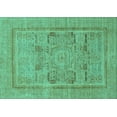 thumbnail image 1 of Ahgly Company Indoor Rectangle Abstract Turquoise Blue Modern Area Rugs, 7' x 9', 1 of 4