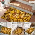 thumbnail image 5 of 2x3 Ft Entryway Area Rug, Fall Maple Leaves Kitchen Rug Runner Washable Floor Mat, Autumn Orange Deciduous Pastoral Non Slip Indoor Door Mat Throw Carpet for Bathroom Living Room Bedroom, 5 of 8