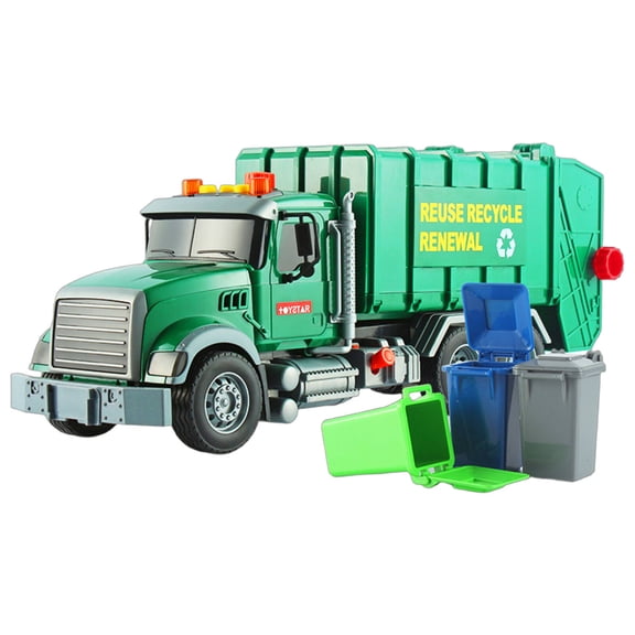BESTSKY Cement Mixer Toy Flatbed Trailer Truck Toys Cars Inertia Drive Big Cement Mixer Toy Style 2