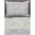 thumbnail image 3 of Abstract Comforter & Sham Bedding Set, Simplistic Pattern of Hand Drawn Thin Line Whirlpool Circles in Neutral Tone, 3 pcs Duvet Set Microfiber Filling Quilt, 5 Sizes, Pale Taupe White, by Ambesonne, 3 of 4