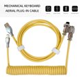 thumbnail image 3 of Cable USB tipo C para conector de aviador de teclado mecánico (amarillo) WDOplteas  Para estrenar, 3 of 9