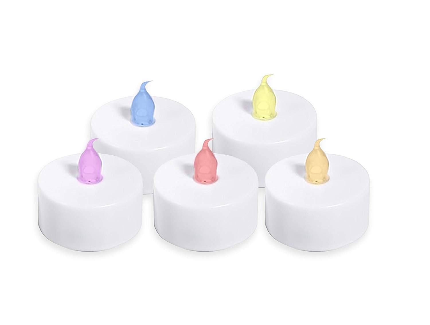 Decor Hut Led Colored Tea Lights, Set of 24, Color Changing Wic, Great