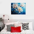 thumbnail image 5 of Abstract Lotus Canvas Wall Art White Lotus Flower Print Painting Colorful Floral Wall Decor for Bedroom Watercolor Lotus Artwork for Living Room Bathroom Yoga Meditation Decor, 5 of 6