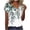White, variant on Charella Floral Printed Tops for Women V Neck Button Petal Short Sleeve Shirts Casual Clothes Loose Tunic Blouses (XL, Navy 3)